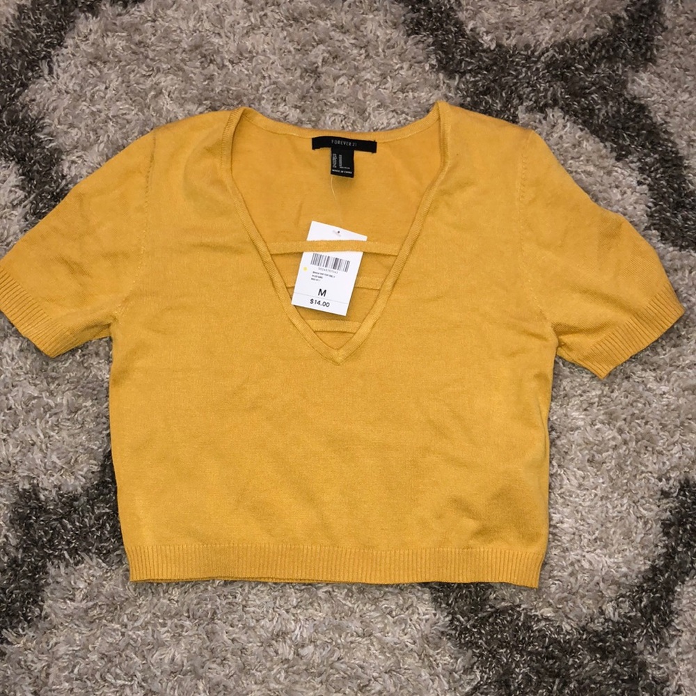 Mustard Crop Top